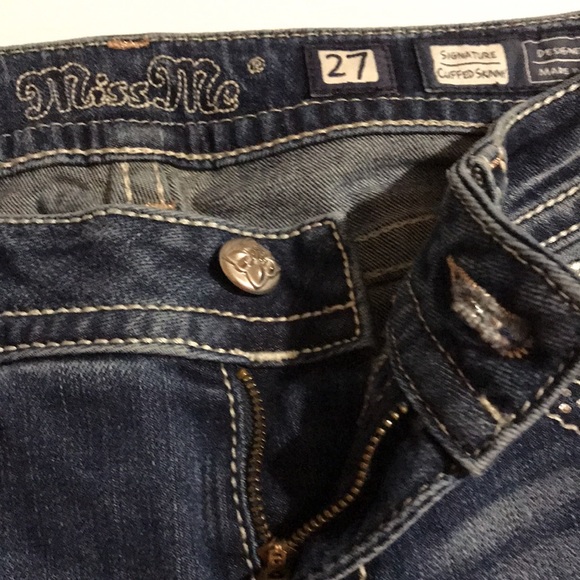 MISS ME Cuffed Skinny Jeans size 27 - Picture 11 of 14